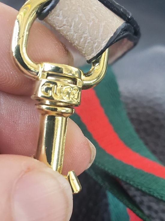 Gucci Accessories - Gucci Gold-Tone   with Green and Red Web Stripe
